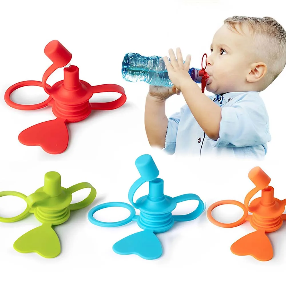 erduo No Spill Silicone Baby Bottle Topper Spout Water Cap Adapter No Leakage Replacement Accessory Toddler Drinking