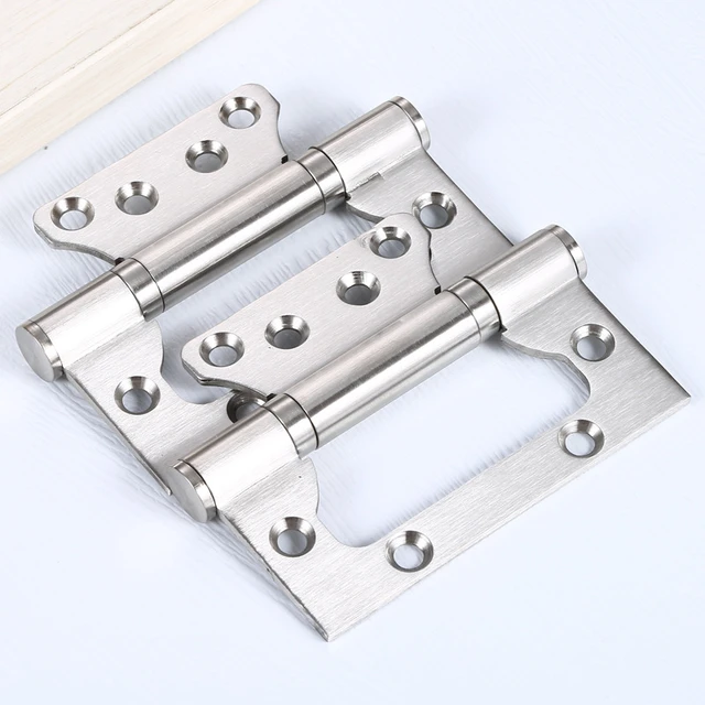 1 Pair(2pcs) Factory Price Flush Hinge Hardware Ball Bearing Butterfly Door  Hinge Stainless Steel Furniture Hinges With Screws - AliExpress