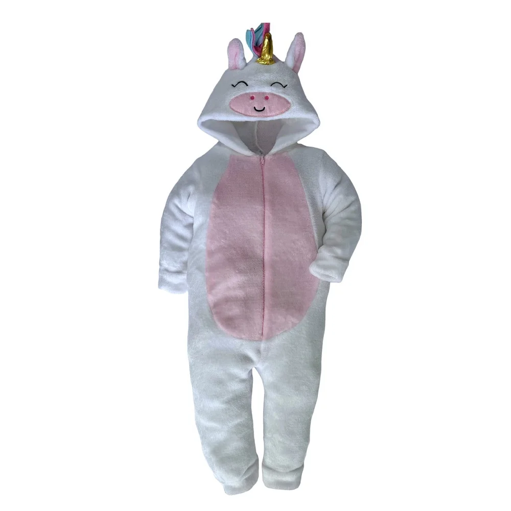 Mameluco con gorro bordado sin pie Disney Kiss Unicornio