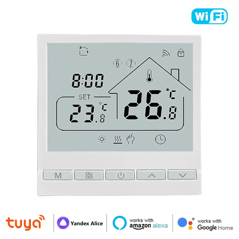 New Tuya WiFi Smart Thermostat Temperature Controller for Electric Floor Heating Water/Gas Boiler Temperature Google Home Alexa