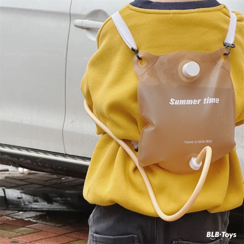 Children's Backpack Soft Bag Water Gun Toy for Kids Pistol Shooting Long Gun Water Play Blaster Summer Beach Fight 5