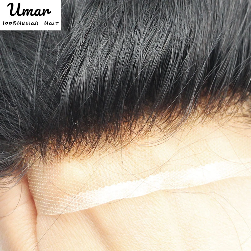 Pu Toupee 남성 모발 보형물 시스템 포함 파인 모노, 100% 인모 유닛, 남성 가발, 브라질 무료 배송