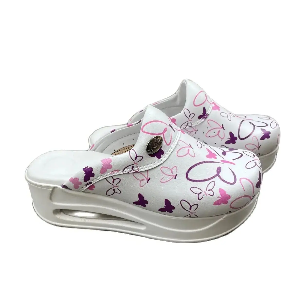 2024 Lady For Women Swagger Based Handmade Ortopedico Sabo Pantofole Modelli Doctor Nurse Hospital Zoccoli In Pelle Da Donna