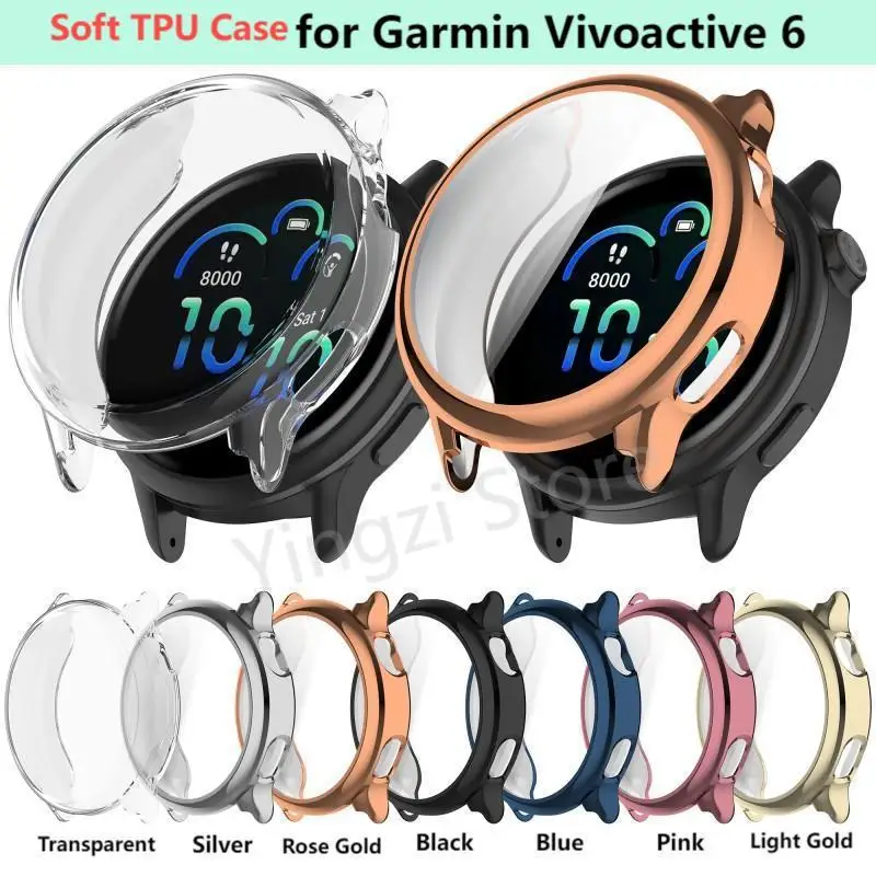 Garmin Vivoactive 6 스마트 시계 스트랩 커버 용 새 소프트 TPU 케이스 Garmin Vivoactive6 쉘 액세서리 용 보호 범퍼