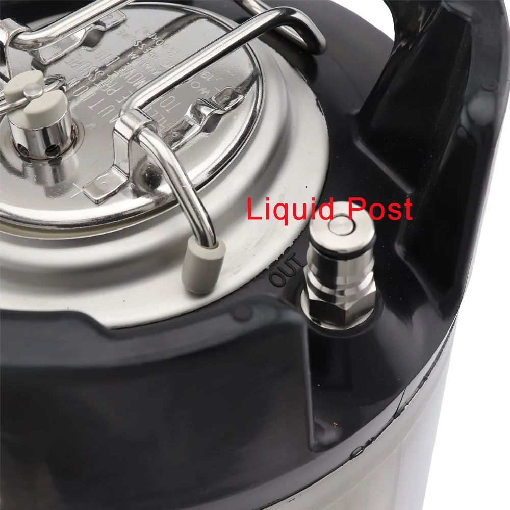Beer keg connector Cornelius Type Keg Ball Lock Post & Poppet Female Thread Gas Liquid Post 19/32"-18 & 9/16"-18