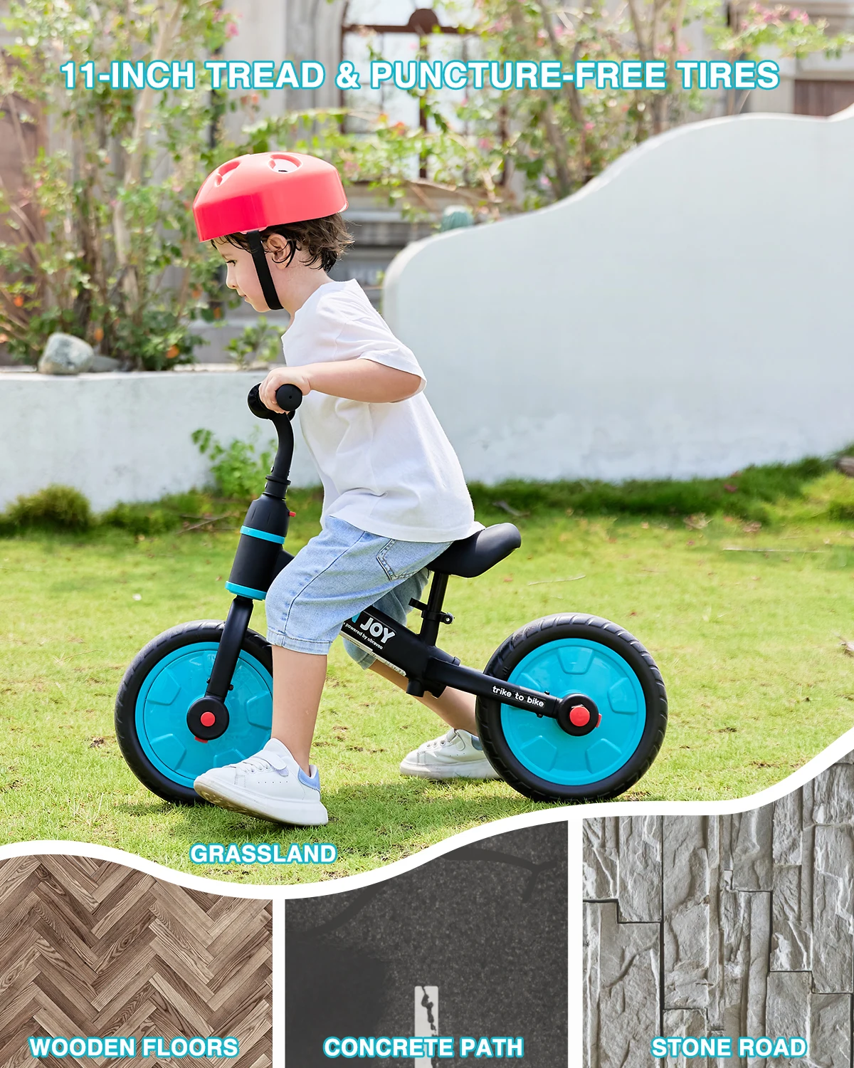 UBRAVOO Fit 'n Joy Beginner Toddler Training Bicycle for Boys Girls 2-4, 4-in-1 Kids Balance Bike with Pedals & Training Wheels 4