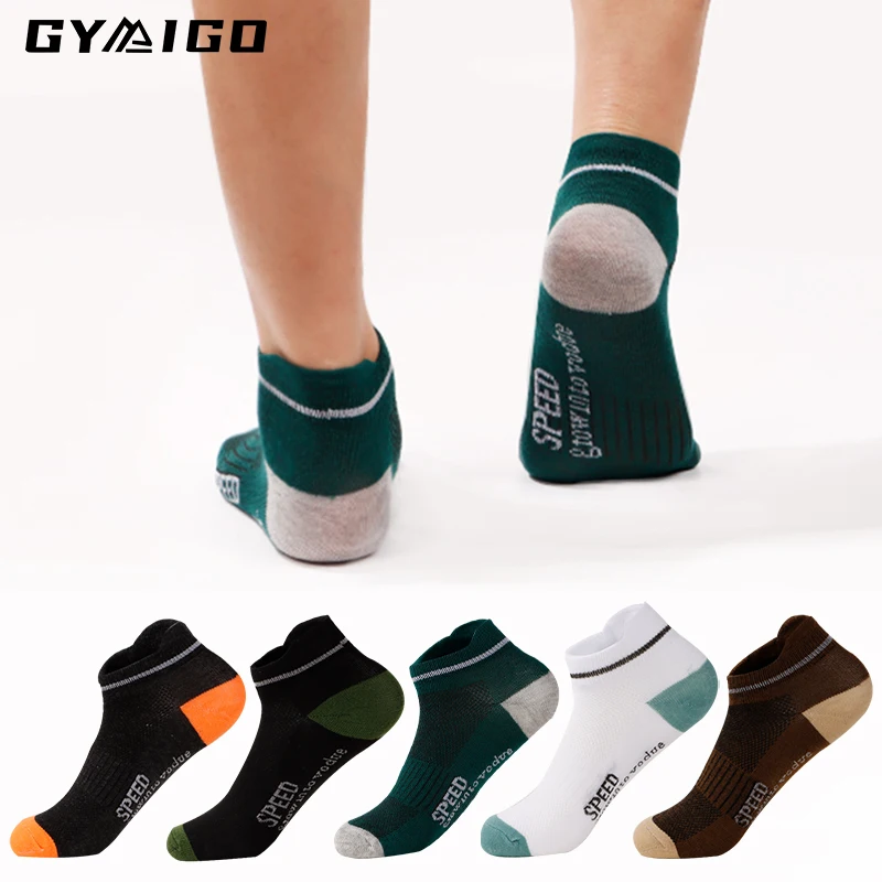 GYMIGO 10 Pairs Men Short Socks Mesh Breathable Casual Socks Summer Thin Sports Socks Absorb Sweat Men Gym Ankle Socks Set