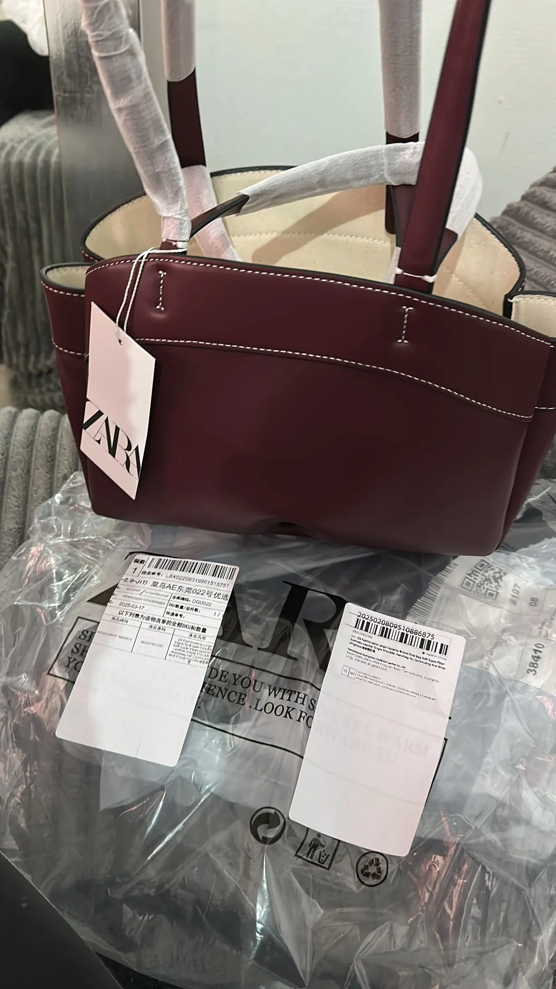 ZA Fashionable Soft Synthetic Leather Tote Bag photo review