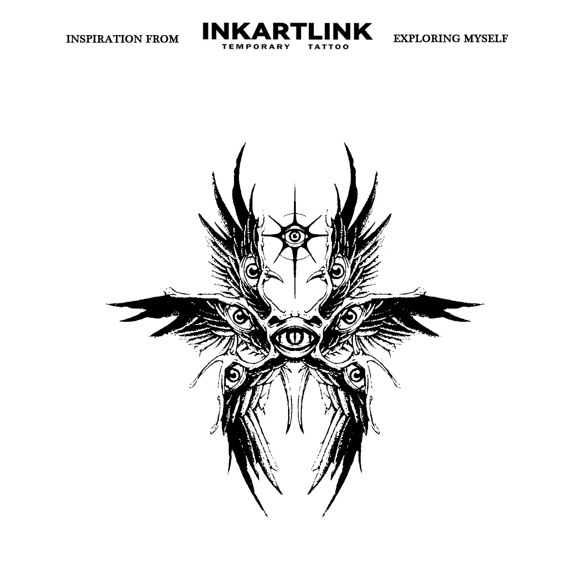 Wing  temporary tattoo sticker, waterproof magic tattoo, lasts to 15 days fake tattoo, semi permanent tattoo 3