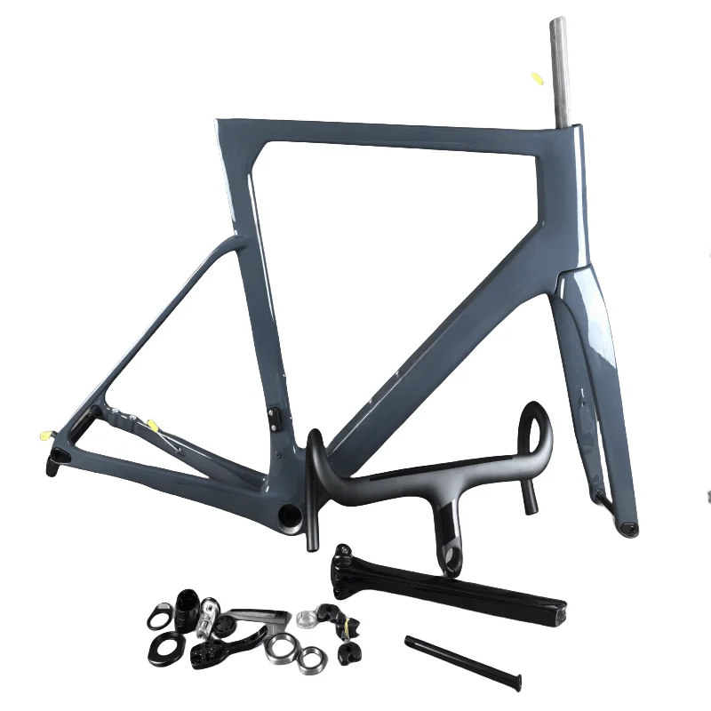 Bicycle Ostro VAM frameset new T1000 carbon fiber road handlebar disc brake aerodynamic frame