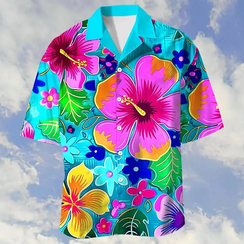 GAKKIN × BUDSPOOL 廻り花 HAWAIIAN SHIRT