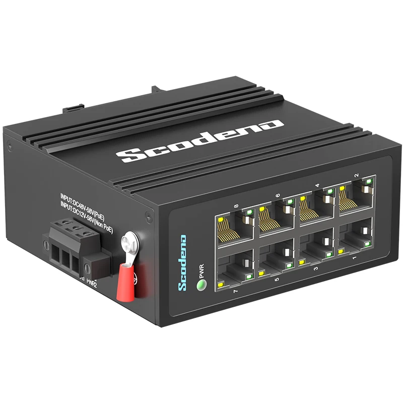 Comutador Ethernet Industrial Portas Megabit 10 Mbps Descontrolado 40 a 75 °c Trilho Din Ip40 - Imagem 5