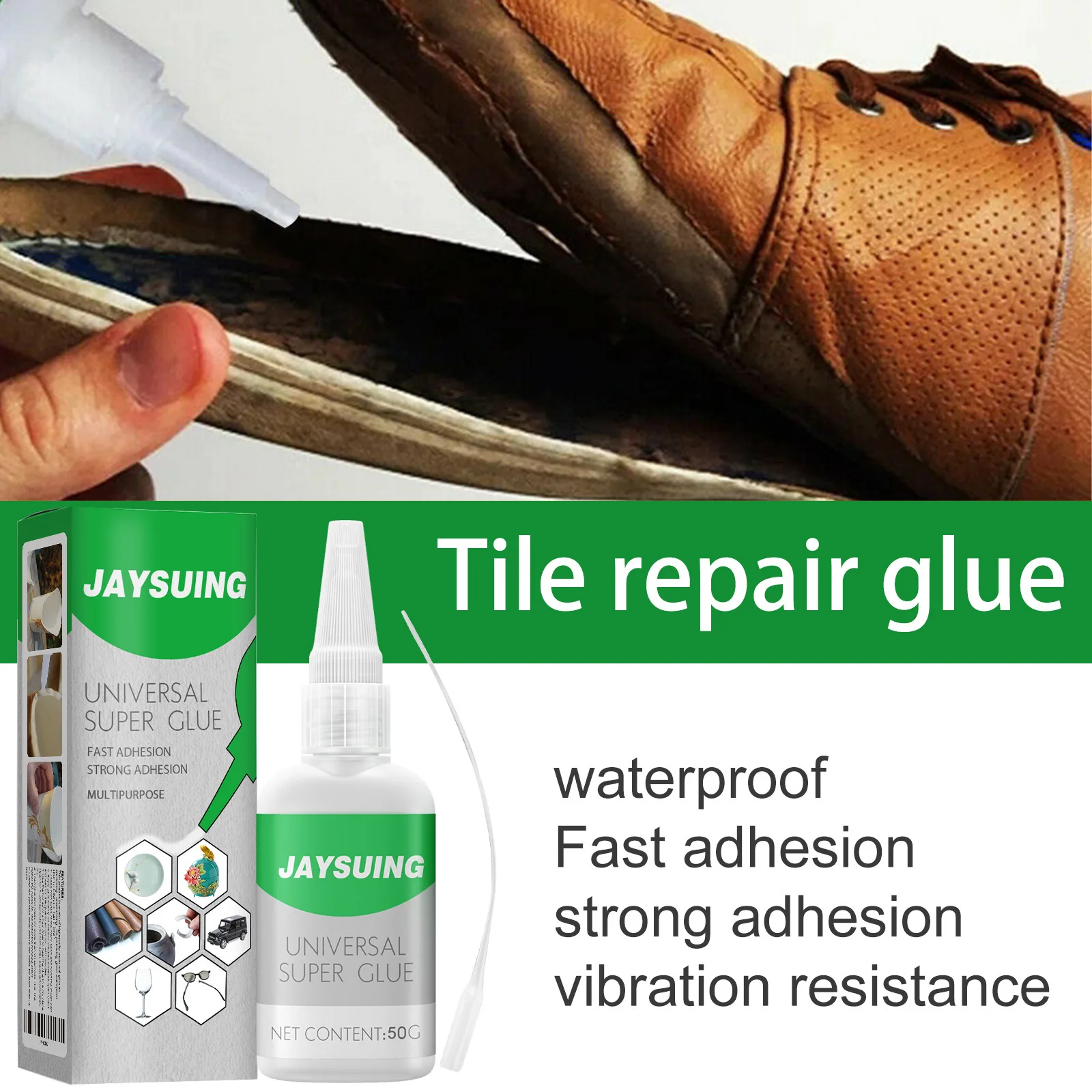 Jaysuing Multipurpose Sealing Adhesive for Ceramic Leather Wood Crack Repair Epoxy Quick Dry Safe Waterproof Gap Fill Glue