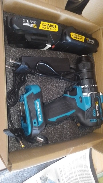 GIsam 13mm Electric Drill Brushless High-Power Impact Screwdriver Dual Speed 35+3 Torque Power Tool for Makita 18V Battery pins photo review