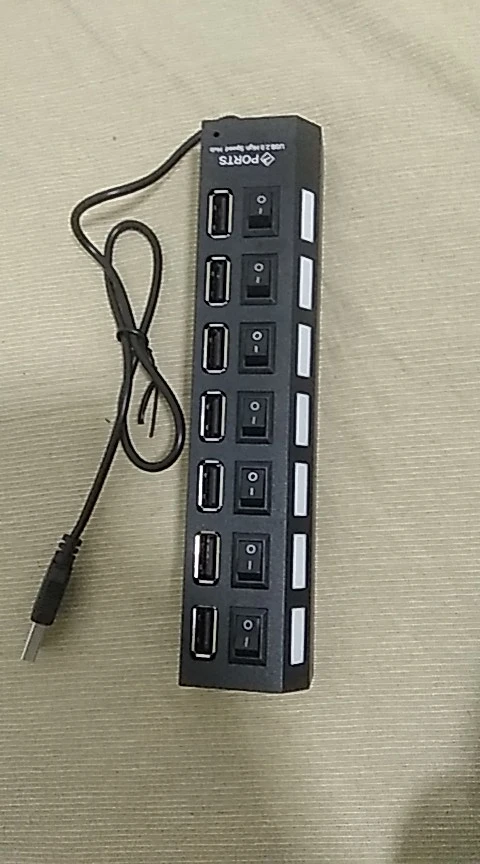 Extensão Hub Régua Usb 2.0 - 7 Portas Pc Hd Externo Pendrive photo review