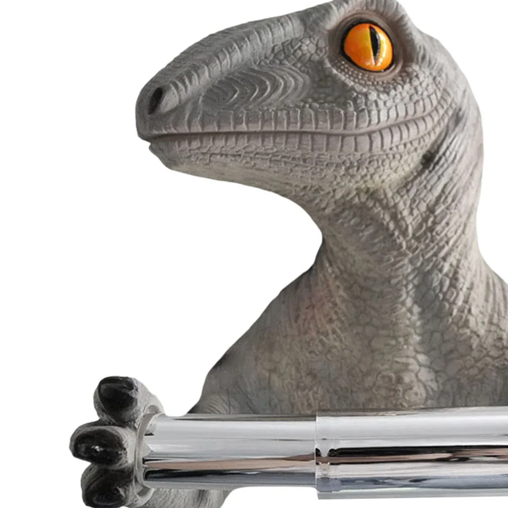 3D Dinosaur Holder Roll Paper Storage Rack paper towel holder toilet paper holder toilet paper rack toilet roll holder paper towel rack tissue holder For Bathroom Shower Room Wall Mounted Toilet Paper Holder Tissue Rack