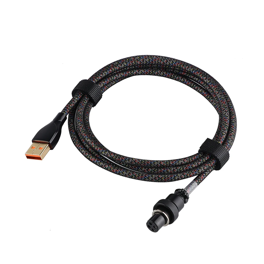 Epomaker-cabo Enrolado Personalizado Manga Dupla Cabo tipo c Conector Aviador Destacável para Teclado Mecânico - Imagem 6