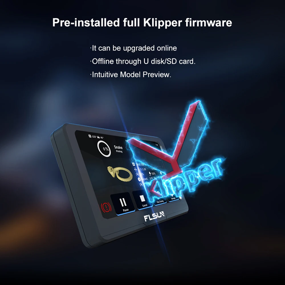 Flsun Speeder Pad Klipper Firmware 3D Printing Smart Pad 7 Touch Control  Screen Remote Control for FDM Printers