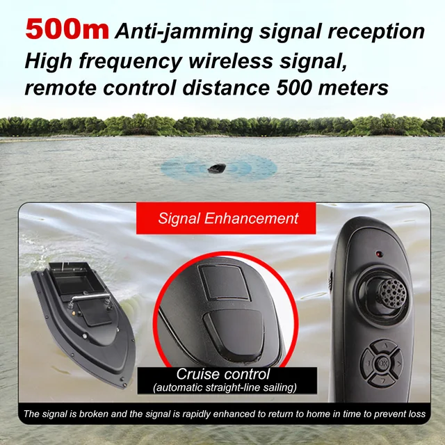 RC Bait Boat Wireless Fishing Feeder Fish Finder Ship Device 500m Remote Control Boat for Fishing Lovers And Fisherfolks 6