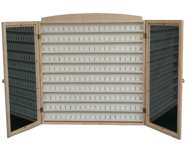 Display cabinet collections dedales. For 200 thimbles. In natural pine  wood. It can be painted. Measurement :( width/bottom/height): 66*6.5*72.  Balding height: 4,5 cms. - AliExpress