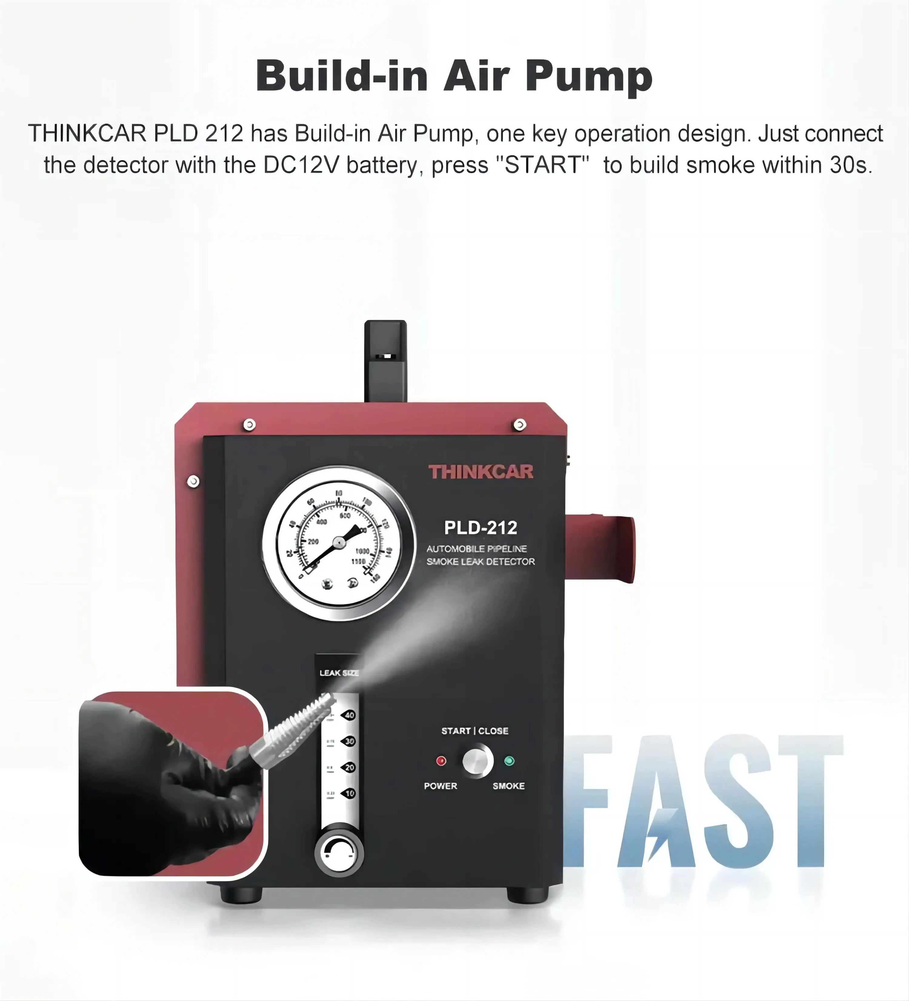 THINKCAR PLD212 Auto Pipeline Smoke Leak Detector Diagnostic Tool PLD 212 Turbo Model Professional Car Gas Leakage Locator