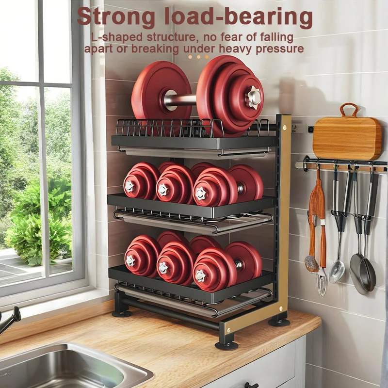 Space Saving Kitchen Drying Rack with Chopping Board Holder