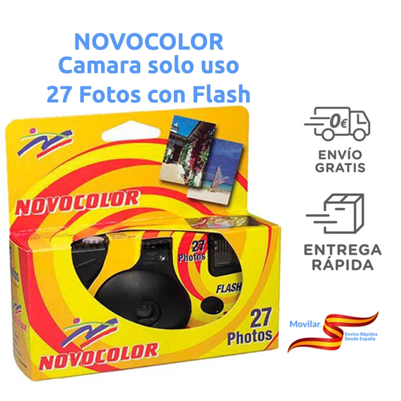 4 cámaras desechables de un solo uso, cámara de película para fotografía  con película de color flash para bodas, aniversarios, viajes, campamentos