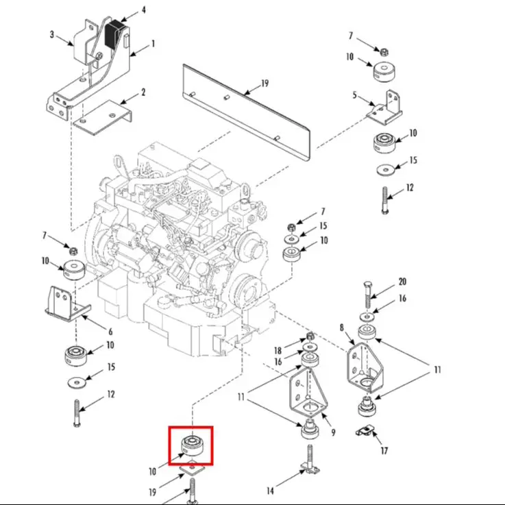 AM 91-4159 ,914159 Engine Mount-Vibration for Thermo King SLXi, SLX, SB Series Trailer Units, After Market