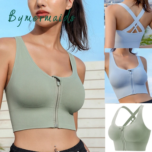 Front Zipper Sports Bra, Bra Without Bones