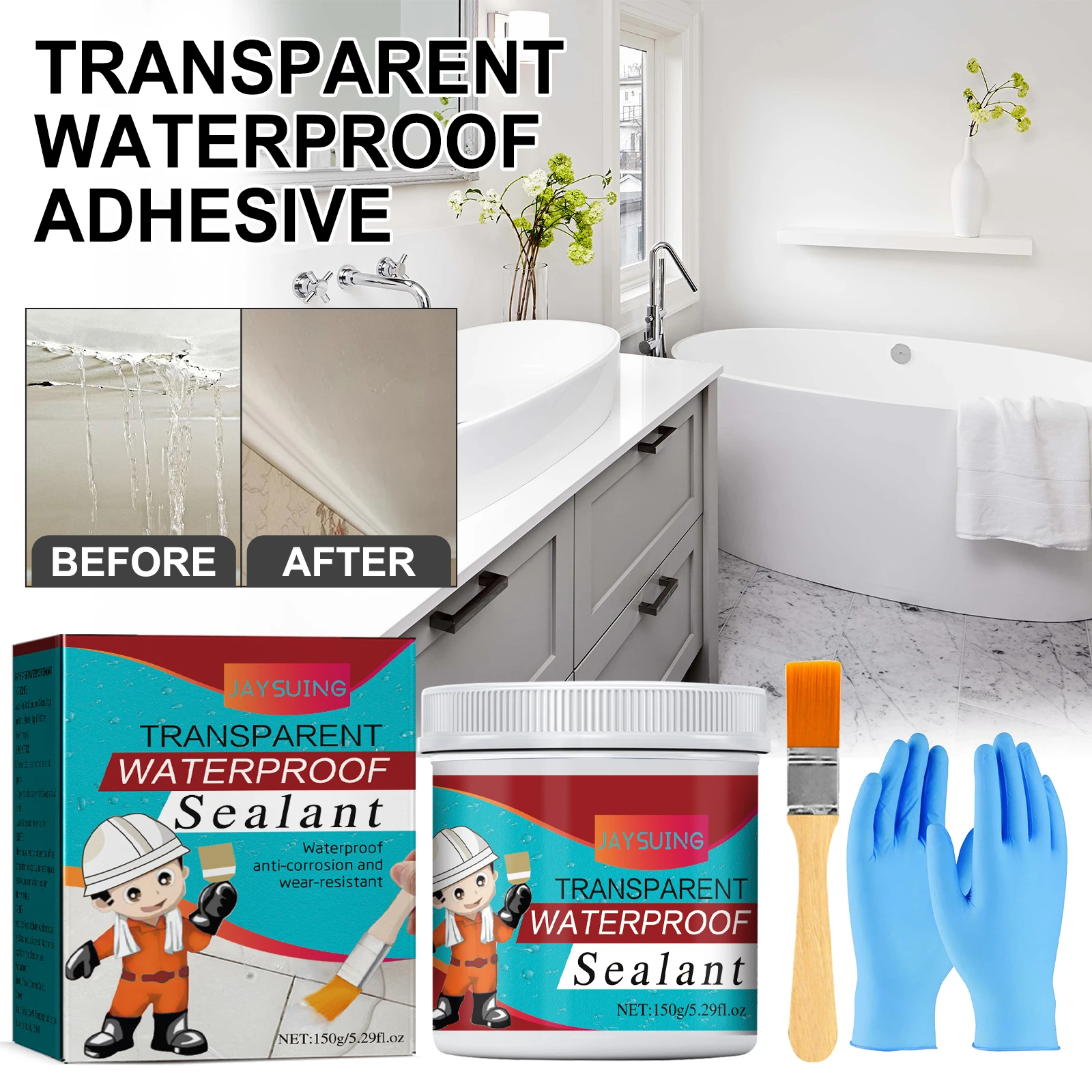 Waterproof Adhesive Sealant for Wall Leak Repair