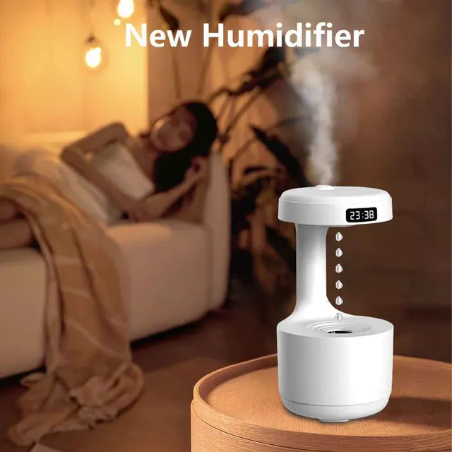Gravity-Defying Water Droplet Humidifier USB Electric Aroma Diffuser Large Capacity Home-Use Silent Spray Air Humidifier 1