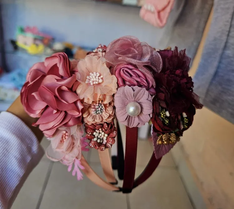Artificial Floral Headband for Wedding and Party photo review
