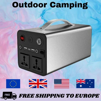 90000mAh Solar Generator Power Supply Station 300W Portable Auxiliary Battery Power Bank Inverter USB C PD for Outdoor Camping