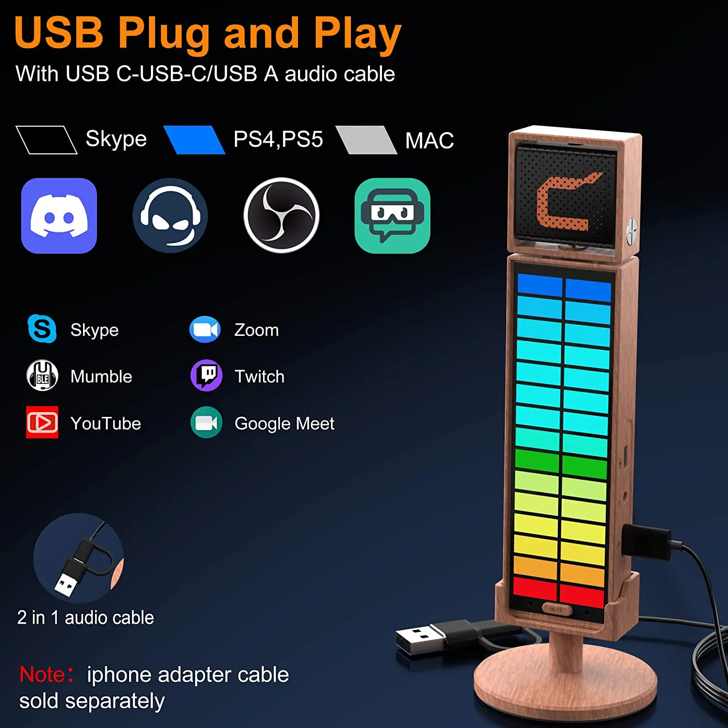 Comica-condensador Cardióide Rgb Umic Microfone Usb para pc Laptop Smartphone Xbox Ps4 Youtube Twitch Jogos Streaming - Image 6