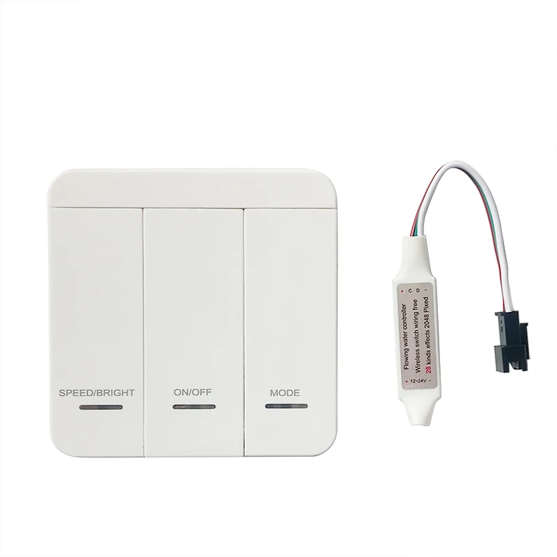 

SZYOUMY 3Key LED controller for WS2811 WS2812B 5050 white WW NW Running Water Flowing Back-Flow Horse Race LED Strip Light