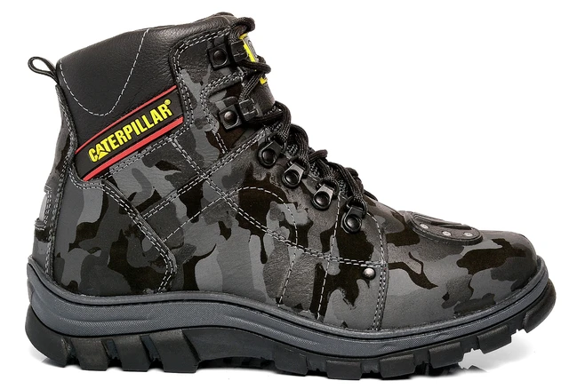 Bota Caterpillar Adventure Couro Legítimo Com Palmilha Gel de BRINDE