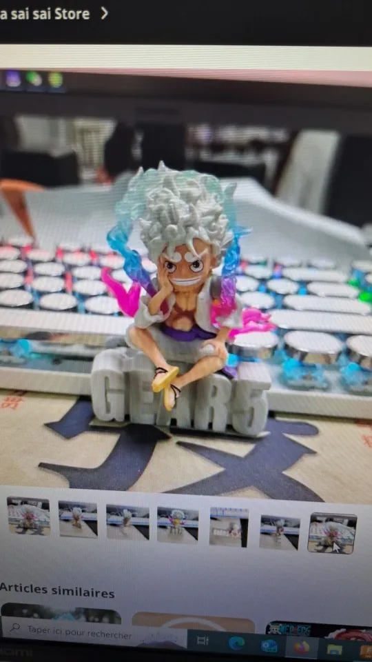 Nuevo 10cm Mini One Piece Figura de Acción - Luffy Gear 5 Nika photo review