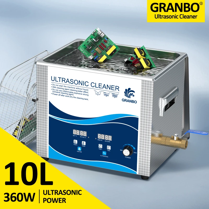 Ultrasonic Cleaner Bath 360W Power Adjustment 40KHZ Sonicator Washer Degas Remove Oil Rust