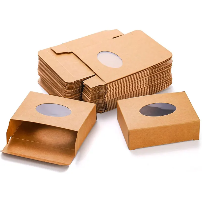 20/30Pcs Mini Kraft Paper Packaging Boxes with Transparent Window for Soap, Bakery Trea... - SKU MPPB2244 - UGI Packaging
