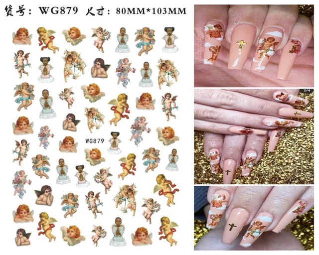 Self Adhesive Nail Art Stickers / Vinyls / Cute Stitchy Lilo Ohana Nails  Ventines Hot Trendy Nails Press on Sticker Nail Art Angel Wrap , Stitch Nail  Stickers - valleyresorts.co.uk