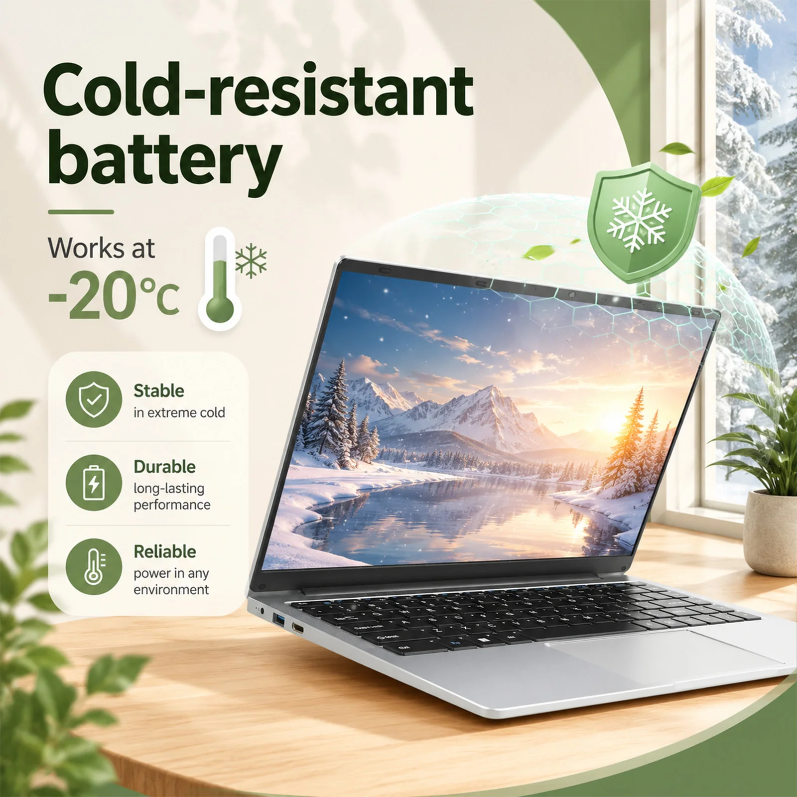 14.1 Inch Laptop Intel N3710 Quad Core 12GB RAM 256GB SSD Windows 10 Notebook Computer FHD 1080P IPS Display Portable Ultrabook 180° Open WiFi Bluetooth Mini HDMI USB 3.0 Grande batterie de 5000 mAh, longue durée de vie Student Office Business Laptop PC - immagine 5
