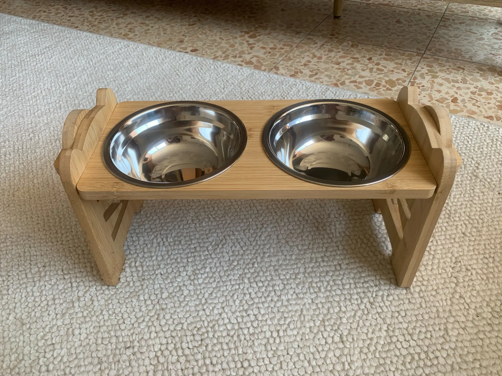 Gamelle chien surélevée - Bamboo