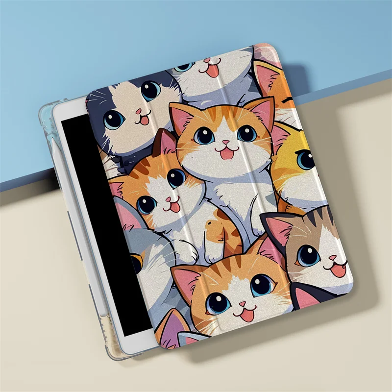 Charming Kawaii Cat iPad Cover - Cute Protective Tablet Case