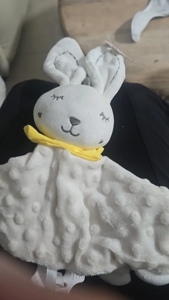 1pcs Baby Security Soothing Doll Towel with Teether Rattles Soft Blanket Snuggle Toy photo review