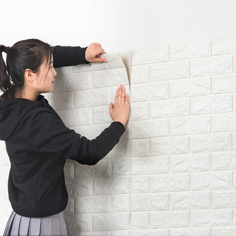 1-30Pcs 35cmx30 3D Wall Panels Stickers Wallpaper DIY Waterproof for Living Room Bedroom Kitchen Background Decoration 5