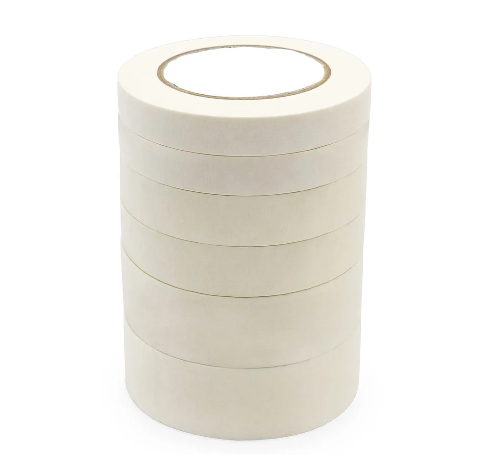 Masking Tape, 18mm, 24mm and 36mm x 20m, 6 Rolls Adhesive Painter's Tape For Arts DIY Crafts Painting Label General Painting