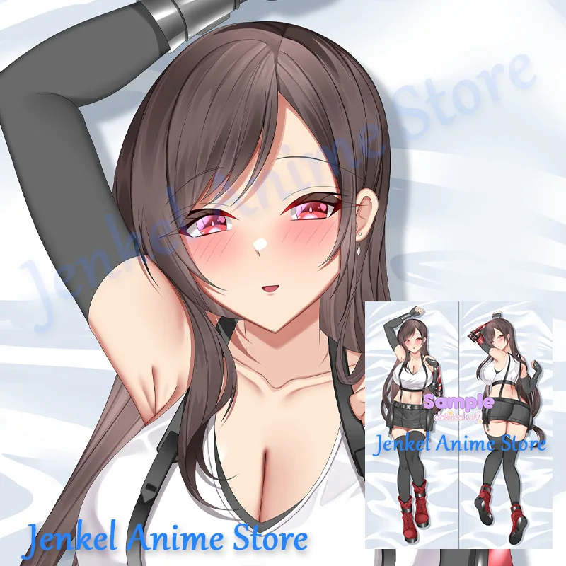 

Dakimakura Tifa Lockhart Anime Pillowcase Life size Double sided Print Body Pillow Cover
