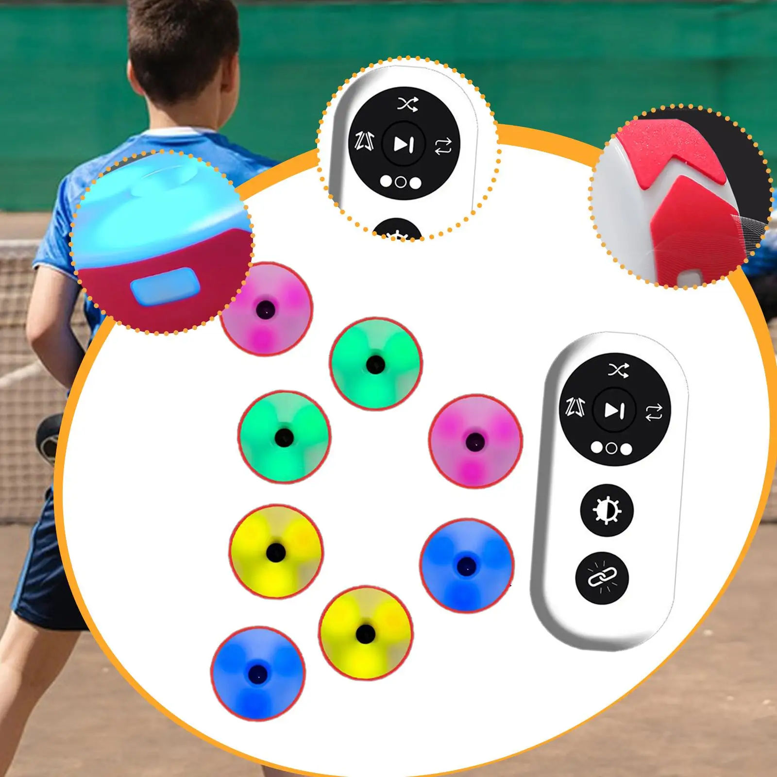 Reaction Training Lights Agility Response Lamp Set For Fitness_voghion.com