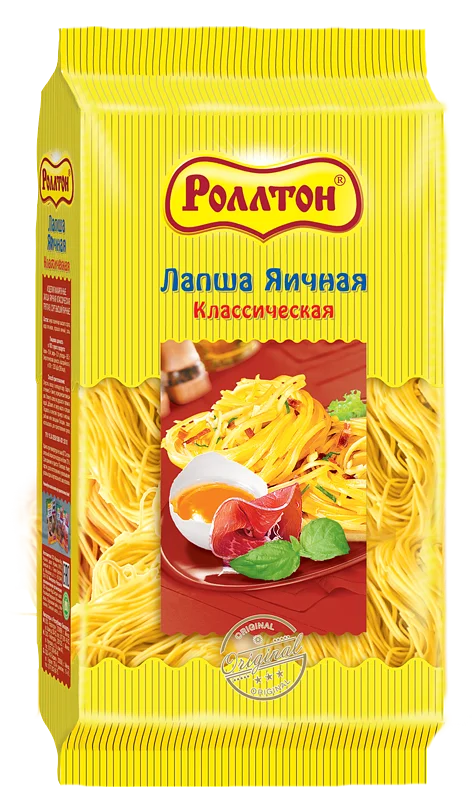 Упаковка 10 штук Лапша Роллтон яичная