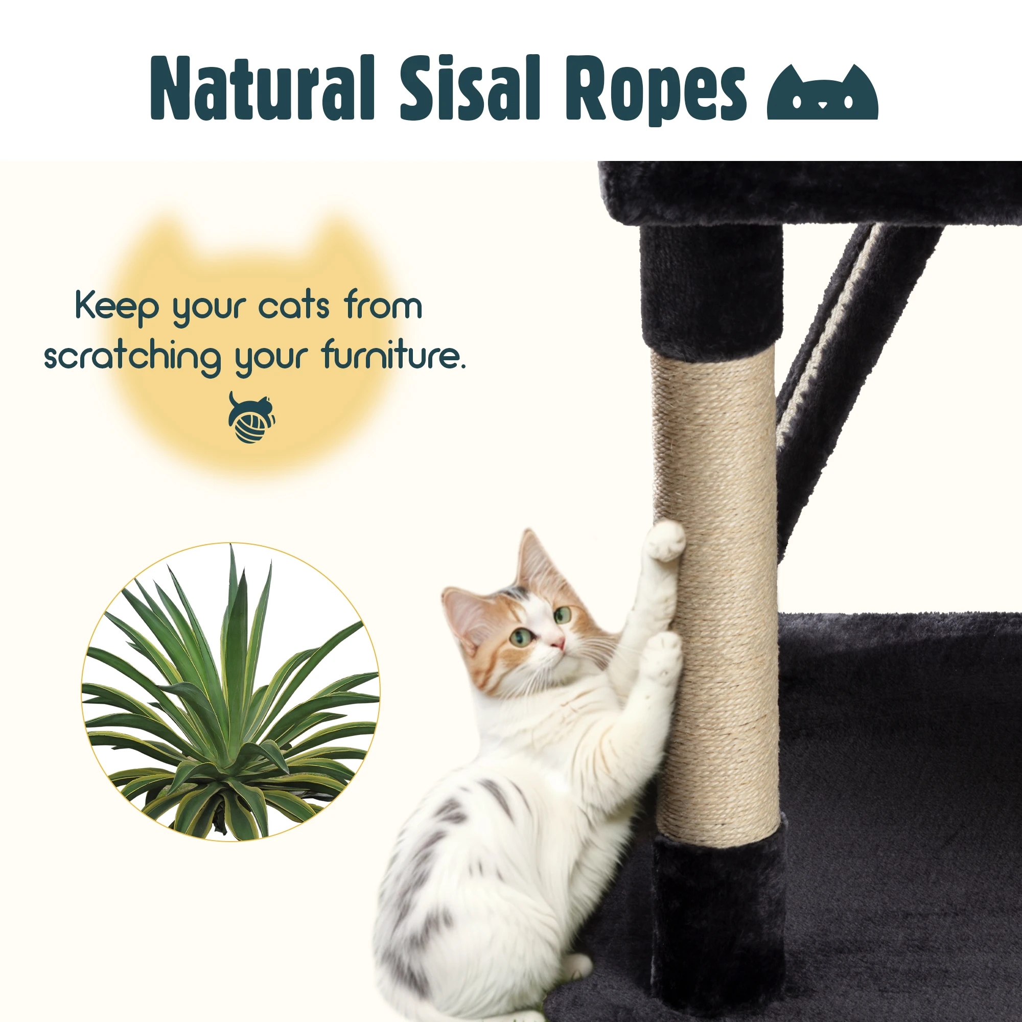 65in Multi-Level Cat Tree 3